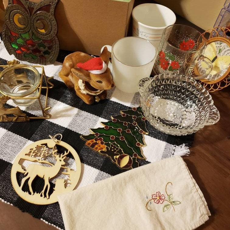 Deer Themed Mystery Box Real Vintage and Modern Nature Gift  Fawn Bambi Retro Fall Autumn Antique Cabin Cozy