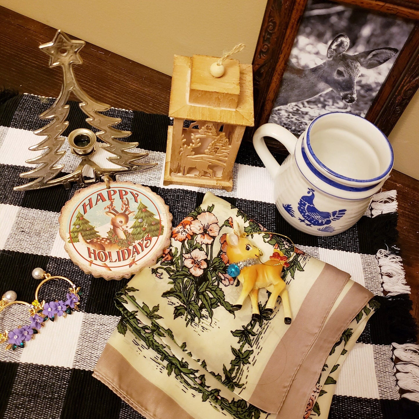 Deer Themed Mystery Box Real Vintage and Modern Nature Gift  Fawn Bambi Retro Fall Autumn Antique Cabin Cozy